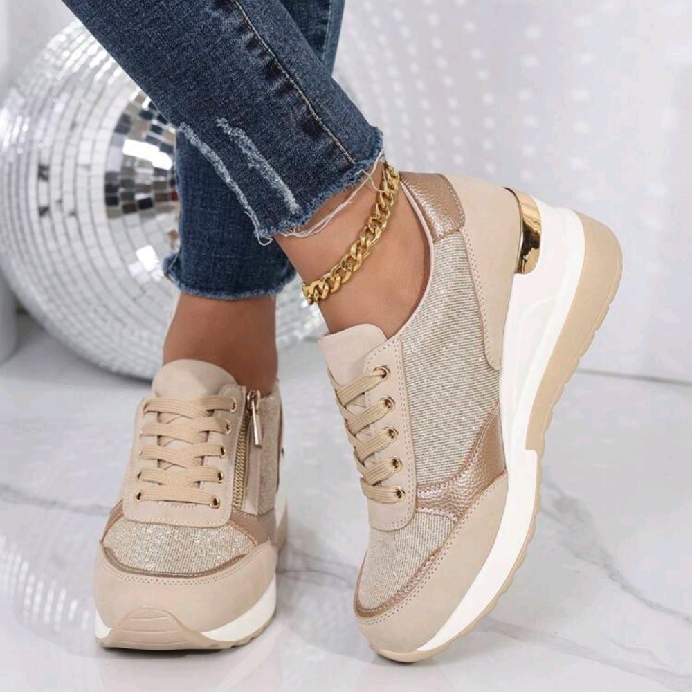 Fashion Comfortable Slip-On Wedge Anti-Slip Sneakers For Women, Lightweight Casu - Picture 4 of 6